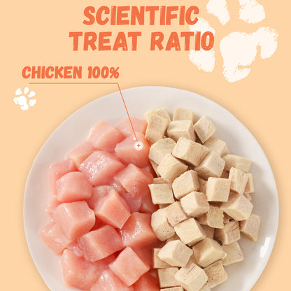 Pawmate Freeze-Dried Chicken Treats for Dogs & Cats, Single Ingredient, Grain-Free, High Protein Natural Snack for Pets, 10.23oz