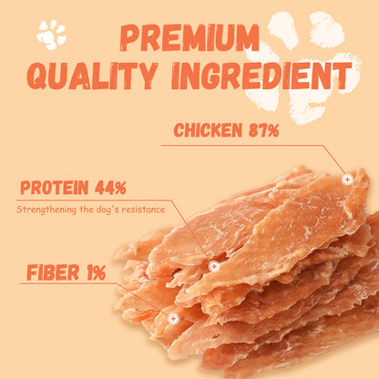 Pawmate Chicken Jerky Dog Treats, Pure & Tasty Jerky for Small Medium Large Dogs, 11oz