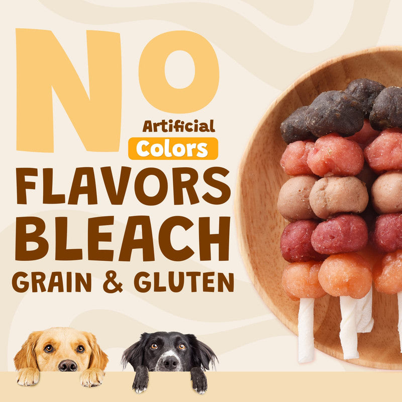 ASMPET Multi-Flavor Dog Treats, Made with Chicken Duck Salmon Rabbit and Beef Healthy Snacks for Small Medium Large Dogs, 10.6oz