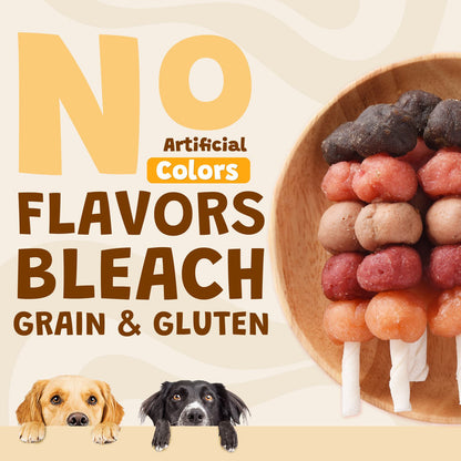 ASMPET Multi-Flavor Dog Treats, Made with Chicken Duck Salmon Rabbit and Beef Healthy Snacks for Small Medium Large Dogs, 10.6oz