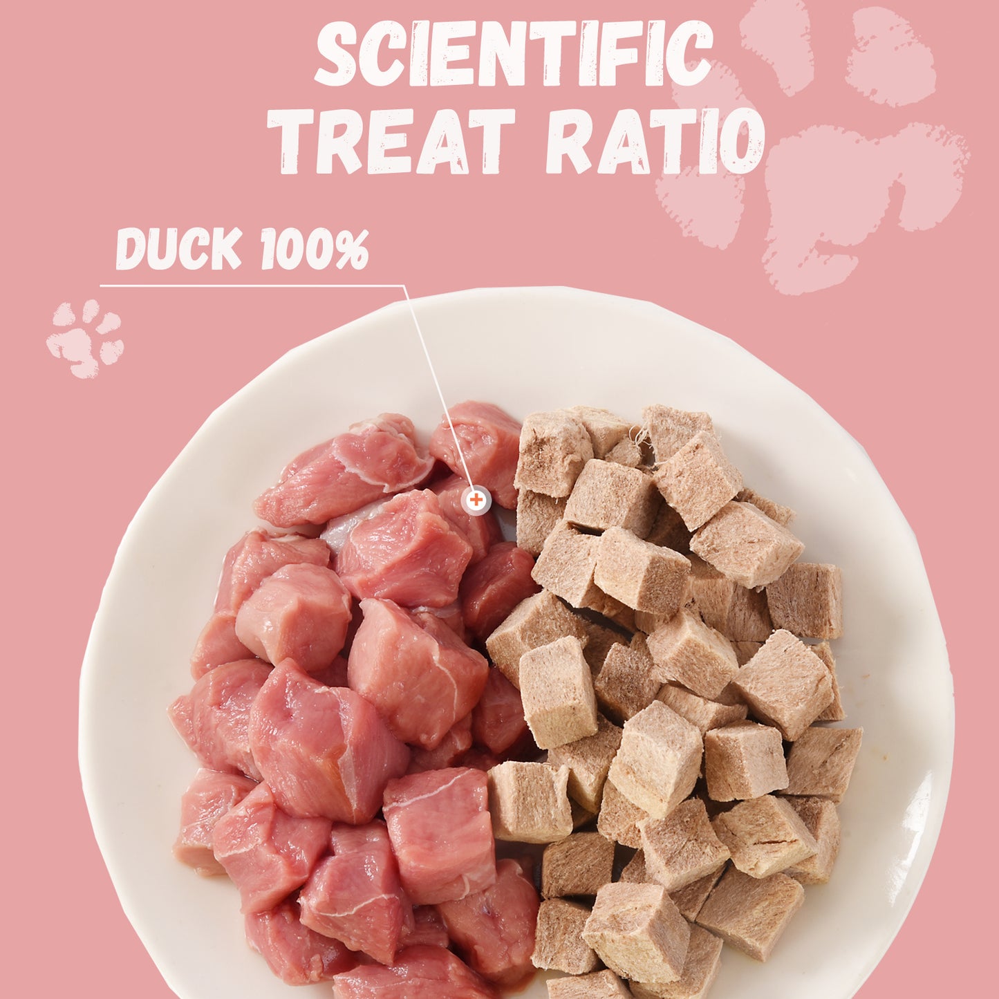 Pawmate Freeze-Dried Duck Treats for Dogs & Cats, Single Ingredient, Grain-Free, High Protein Natural Snack for Pets, 10.23oz