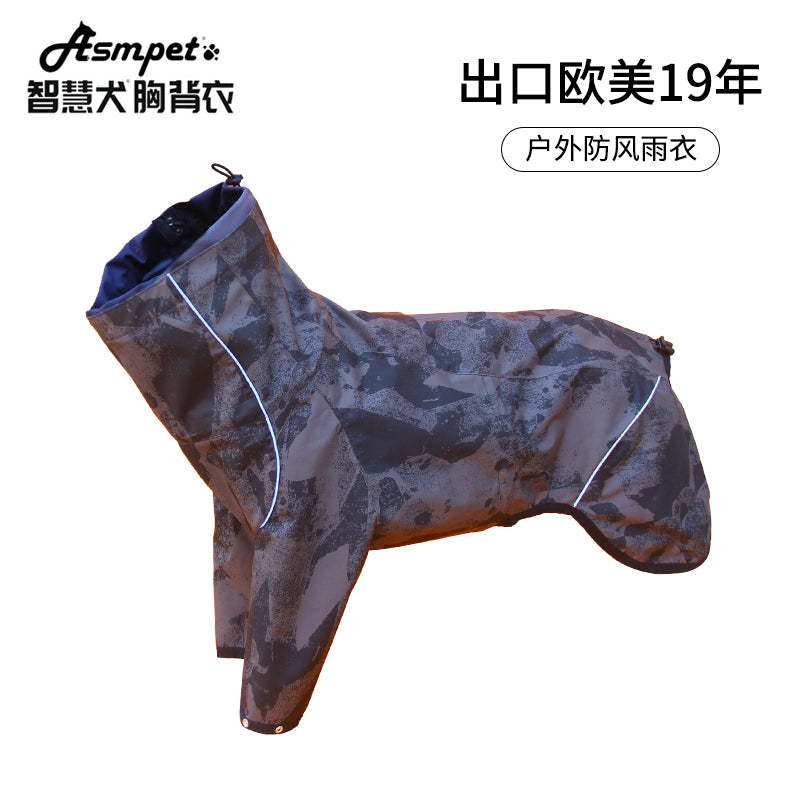 Dog waterproof raincoat windproof jacket