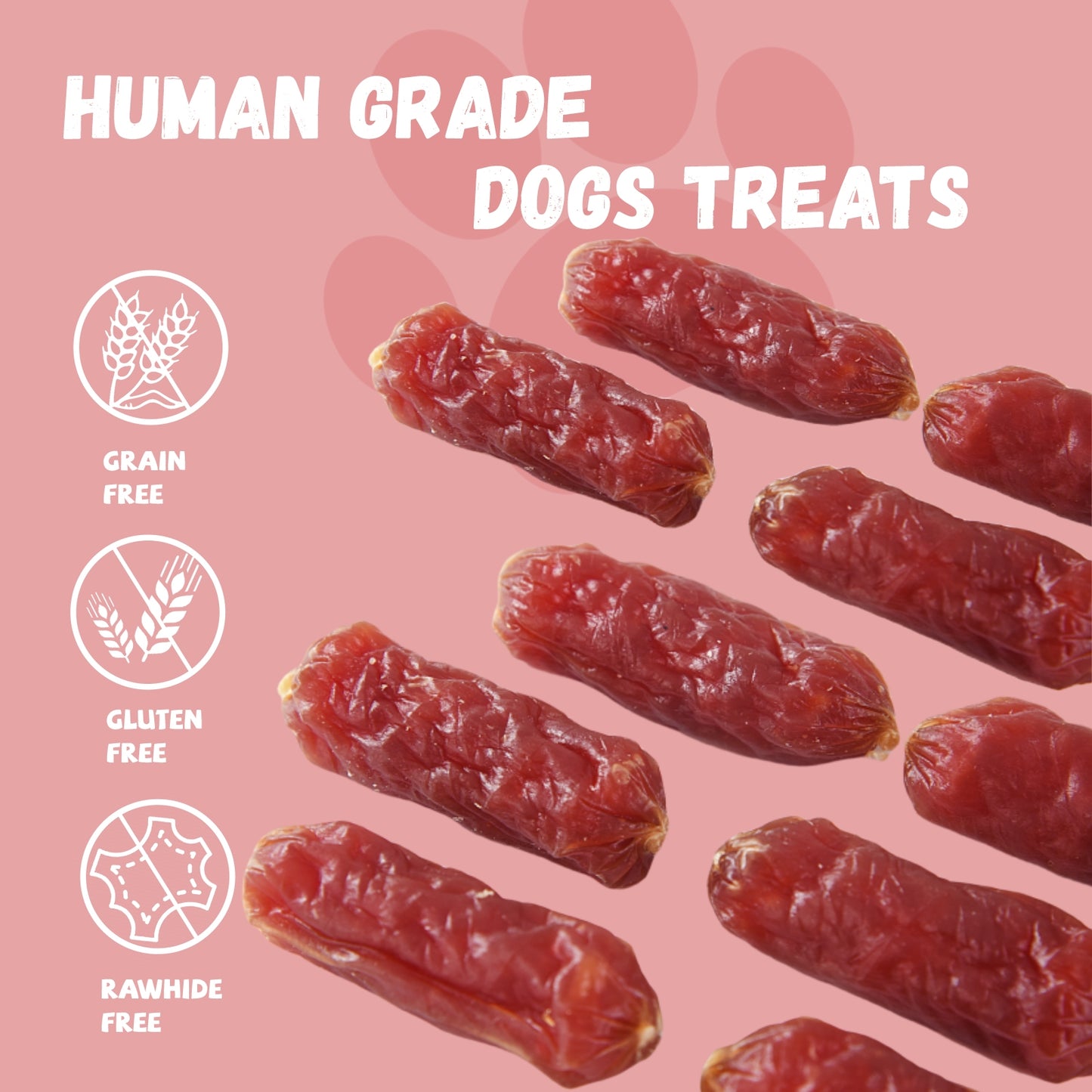 Pawmate Duck Sausage Dog Treats, Freshly Made with Real Duck for All Dogs, 11oz