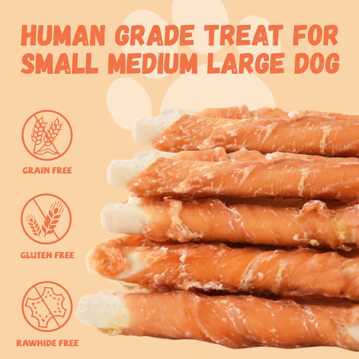 Pawmate Chicken Jerky Biscuits Dog Treats, Tasty Crunchy Chews for All Dogs, 11oz