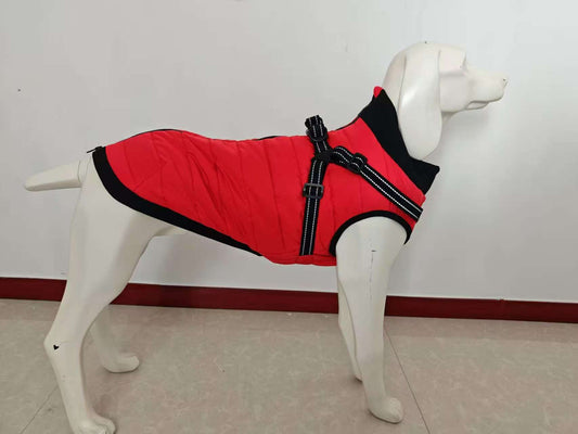 Furmate Dog Cotton Coat for Small Medium Large Dogs (Red L)