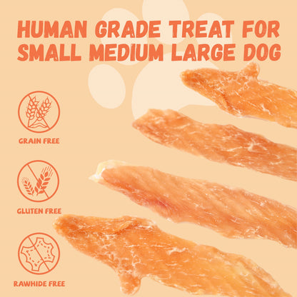 Pawmate Chicken Jerky Dog Treats, Pure & Tasty Jerky for Small Medium Large Dogs, 11oz
