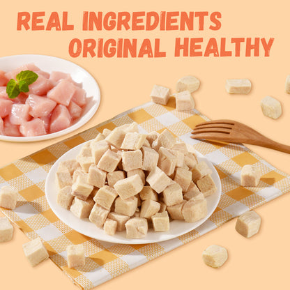 Pawmate Freeze-Dried Chicken Treats for Dogs & Cats, Single Ingredient, Grain-Free, High Protein Natural Snack for Pets, 10.23oz