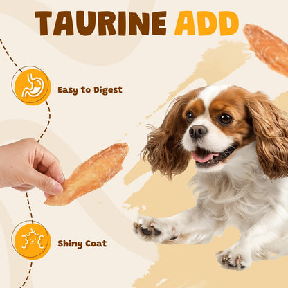 ASMPET Chicken Jerky Dog Treats, Natural High Protein Chicken Tender Snacks for All Dogs, 10.6oz