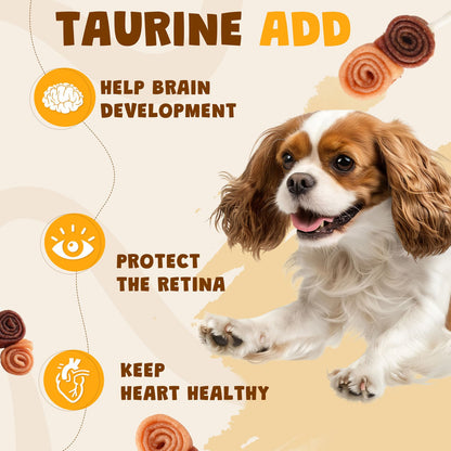 ASMPET Chicken Duck Rawhide Dog Chew, Triple Flavor Long-Lasting Treat for Dogs, 10.5oz.