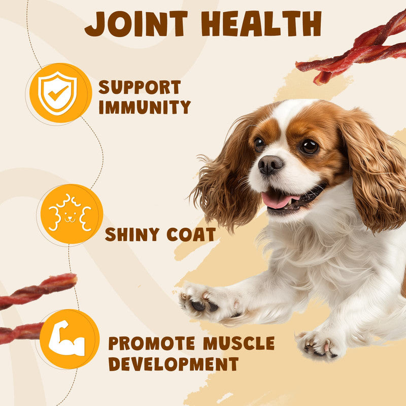 ASMPET Natural Soft Dog Treats, Real Premium Beef, Chicken and Duck Jerky Twist for Small Medium Large Dog, 10.5 oz