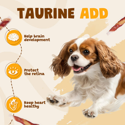 ASMPET Rawhide Dog Chew, Natural Chicken and Duck Wrap Long-Lasting Treat for Dog, 11 oz.