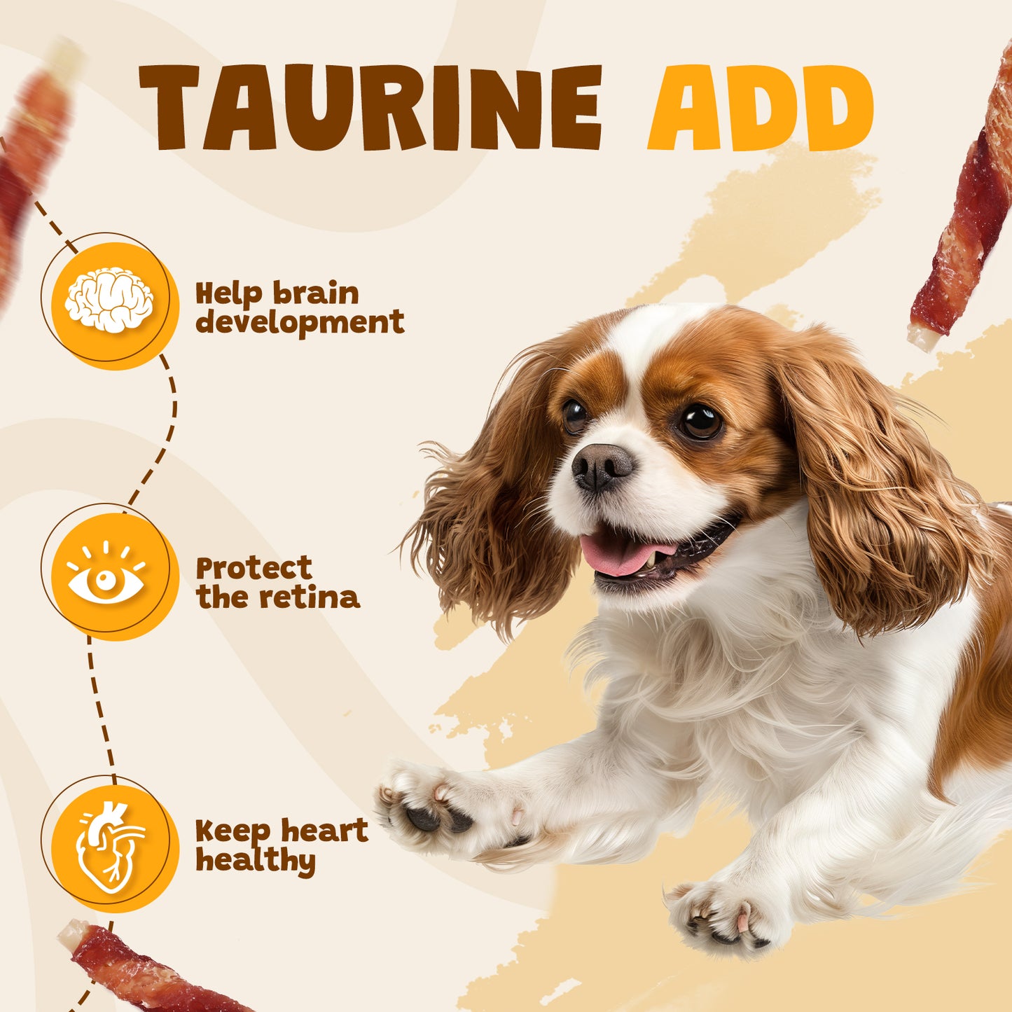 ASMPET Rawhide Free Dog Treats Chicken Jerky & Duck Wrap Cod Sticks, Healthy Treats for Dogs, Soft Chewy Healthy Natural Treats, 15pcs, 11oz