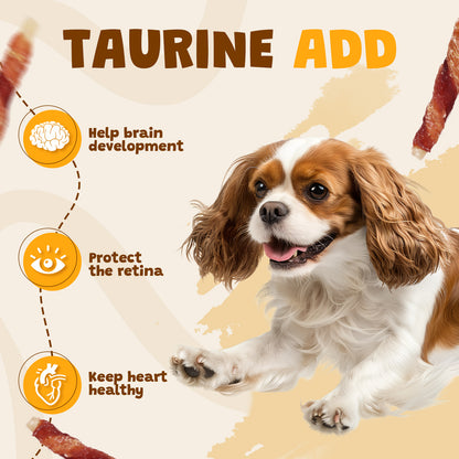 ASMPET Rawhide Free Dog Treats Chicken Jerky & Duck Wrap Cod Sticks, Healthy Treats for Dogs, Soft Chewy Healthy Natural Treats, 15pcs, 11oz