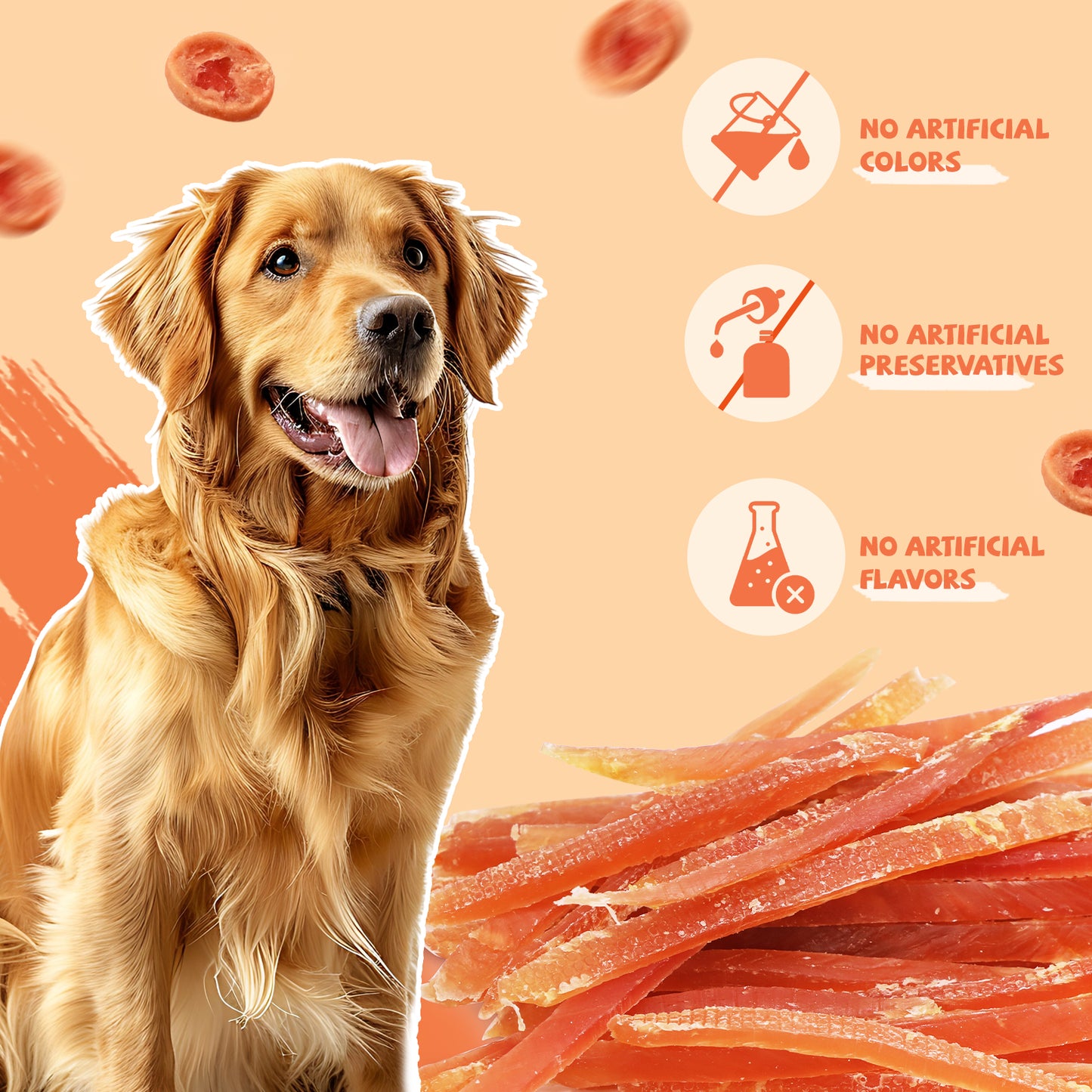 Pawmate Chicken Jerky Dog Treats, High Quality Premium Jerky Snacks for Small Medium Large Dog, 11 oz