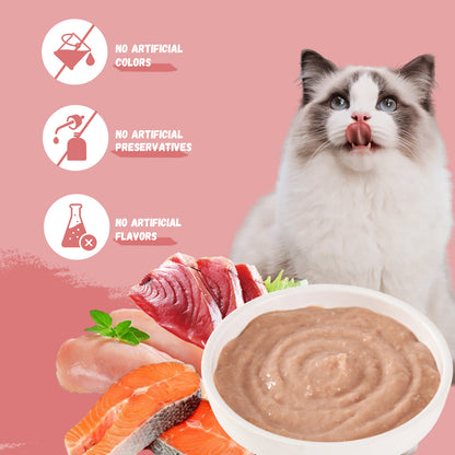 Pawmate Duck & Tuna Lickable Cat Treats, 20 Sticks, Grain-Free Creamy Treats for Cats