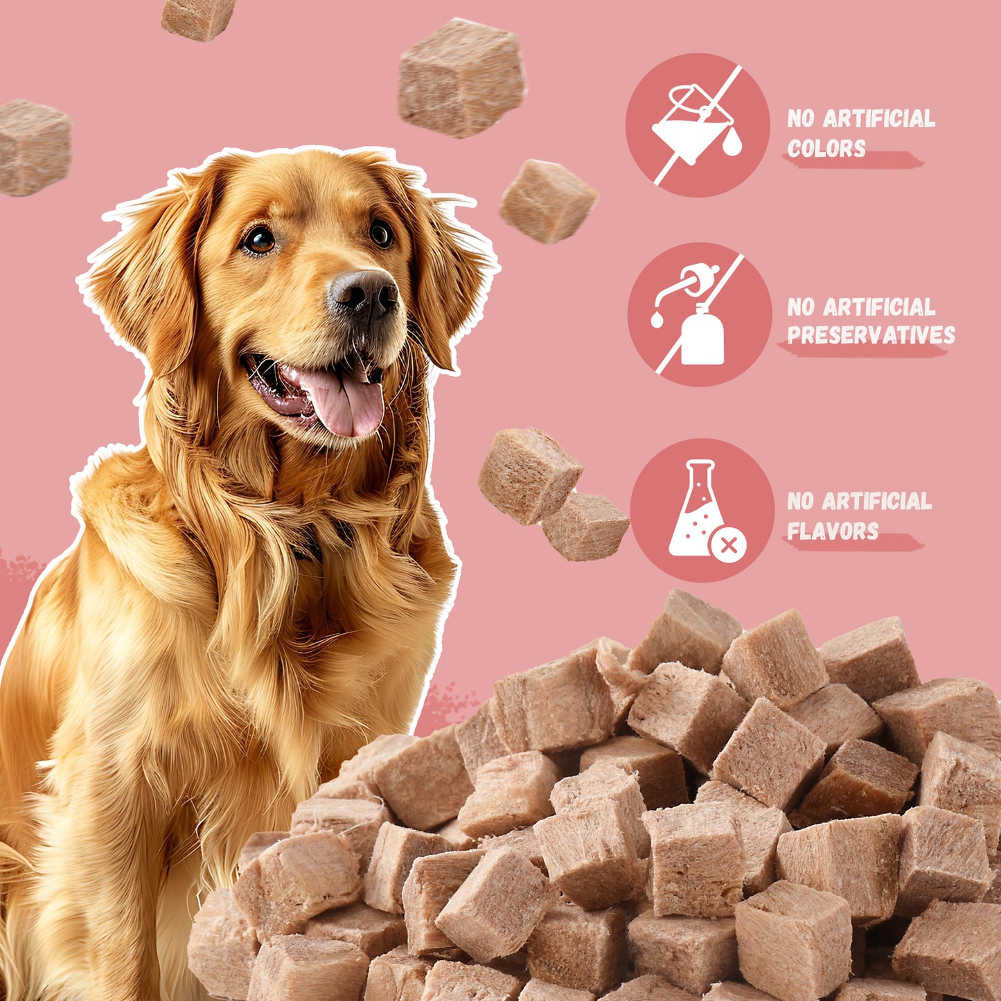 Pawmate Freeze-Dried Duck Treats for Dogs & Cats, Single Ingredient, Grain-Free, High Protein Natural Snack for Pets, 10.23oz