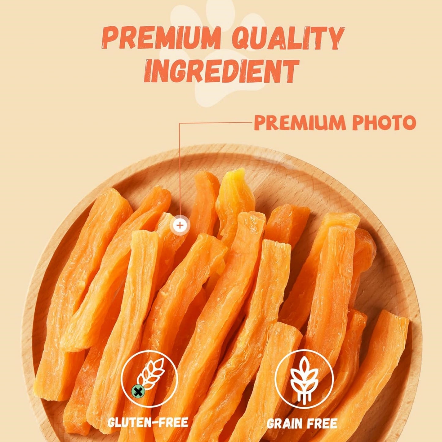 Sweet Potato Dog Treats, Healthy Low Fat Dog Chews Rawhide Free Grain Free Training Treats for Small Medium Large Dogs 27-31 Counts