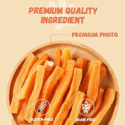 Sweet Potato Dog Treats, Healthy Low Fat Dog Chews Rawhide Free Grain Free Training Treats for Small Medium Large Dogs 27-31 Counts