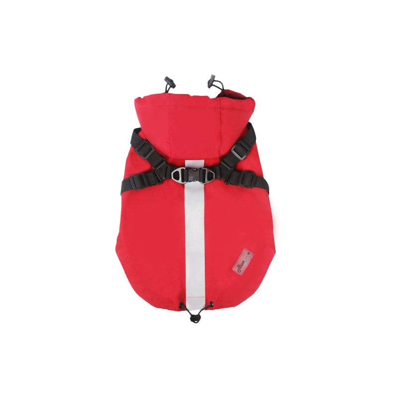 Dog coat 2 in 1 dog harness jacket,waterproof raincoat