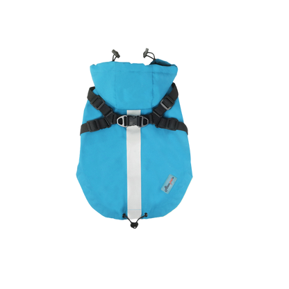Dog coat 2 in 1 dog harness jacket,waterproof raincoat