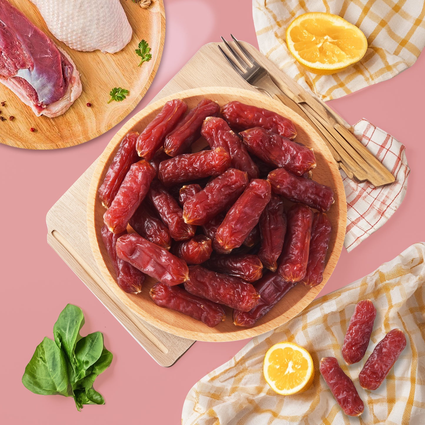 Pawmate Duck Sausage Dog Treats, Freshly Made with Real Duck for All Dogs, 11oz