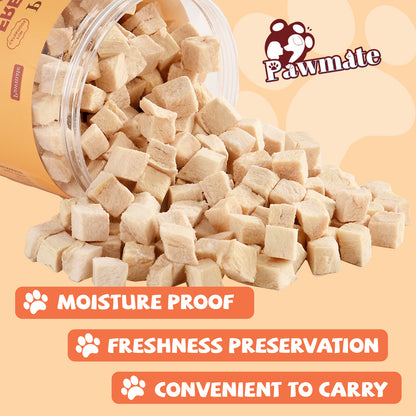 Pawmate Freeze-Dried Chicken Treats for Dogs & Cats, Single Ingredient, Grain-Free, High Protein Natural Snack for Pets, 10.23oz