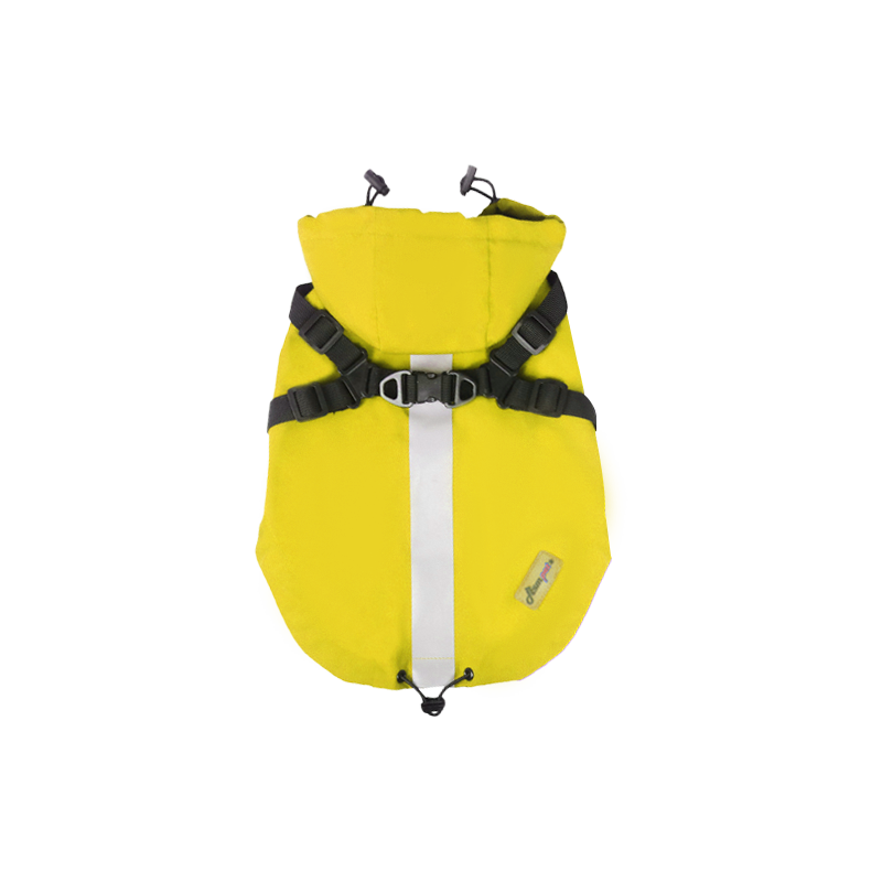 Dog coat 2 in 1 dog harness jacket,waterproof raincoat