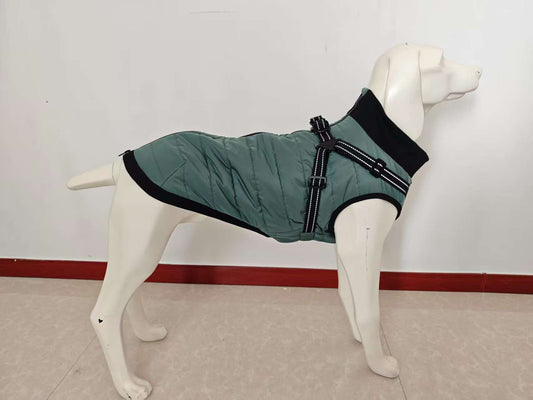 Furmate Dog Cotton Coat for Small Medium Large Dogs (Green XL)
