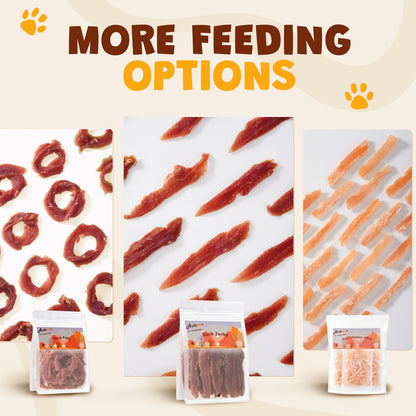 ASMPET Duck Jerky Dog Treat, Natural Low Fat Snacks for Small Medium Large Dogs, 10.6oz