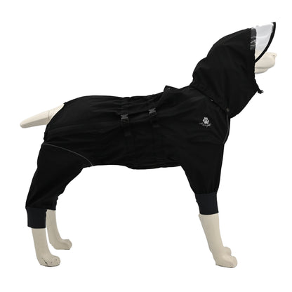 REMOVABLE HOODIE WATER PROOF RAIN JACKET WITH 4 LEGS