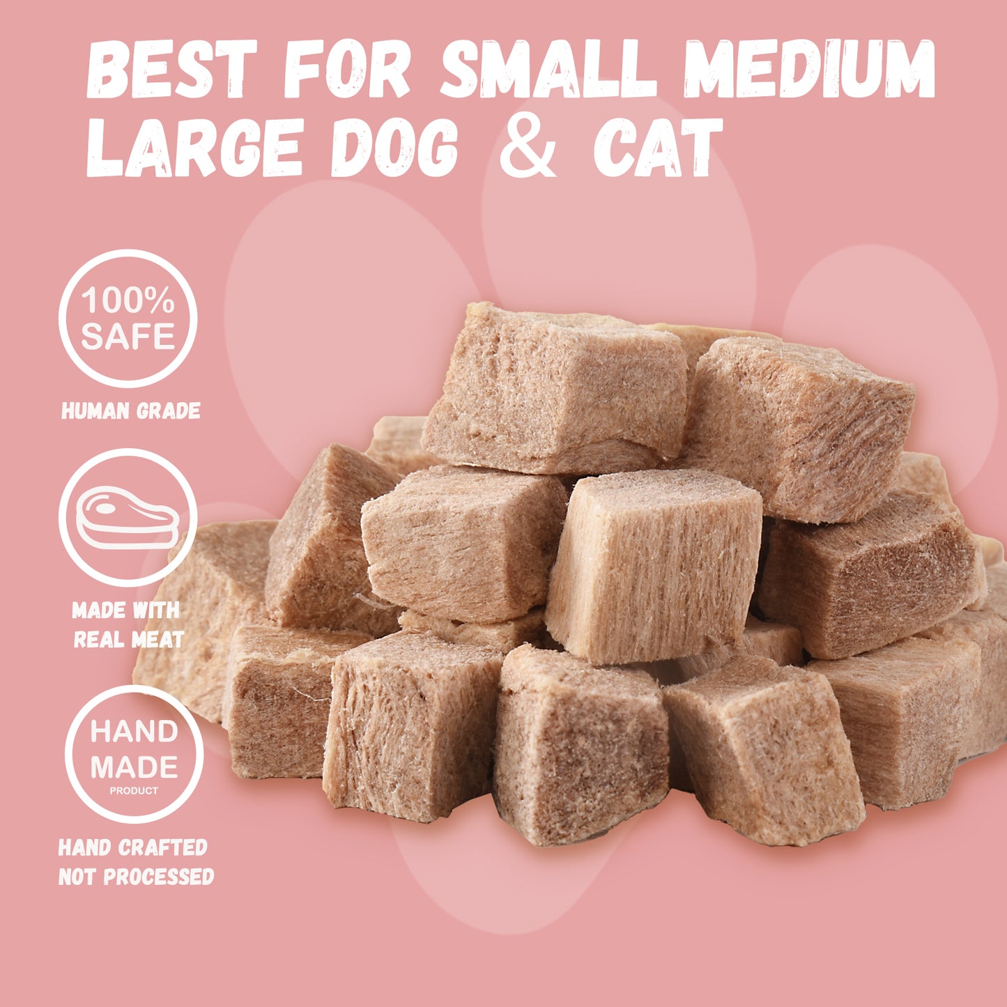 Pawmate Freeze-Dried Duck Treats for Dogs & Cats, Single Ingredient, Grain-Free, High Protein Natural Snack for Pets, 10.23oz