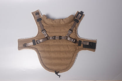 Outdoor dog coat functional 2-in-1 harness winter dog jacket
