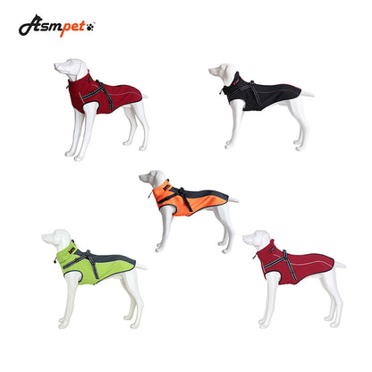 Reflective Dog Jacket – High Visibility Safety Coat for Night Walks, Waterproof & Windproof with Warm Fleece Lining, Ideal for Small Medium Large Dogs