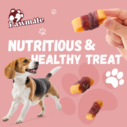 Pawmate Sweet Potato Dog Treats, Natural Duck Jerky Peanut Butter Chews for All Dogs,10.6oz