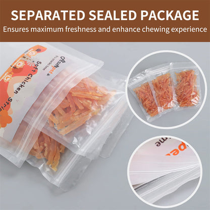 ASMPET Chicken Jerky Dog Treats, Mini Chicken Strips, Rawhide Free Training Treats for Cats and Small Dogs, 2 Pack 21.2oz