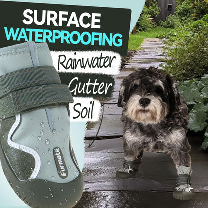 Dog Shoes for Large Small Medium Dogs Dog Booties for Indoor Hardfloors Anti Slip Reflective Strip Waterproof Dog Boots & Paw Protectors for Outdoor Walking Hot Pavement Winter Snow-green07